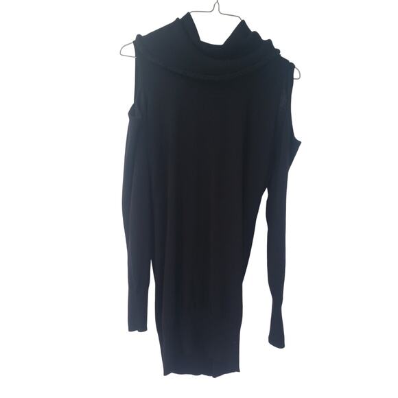 NEW YORK & COMPANY Black Cold Shoulder Sweater Womens Size Extra Large XL - Picture 1 of 4